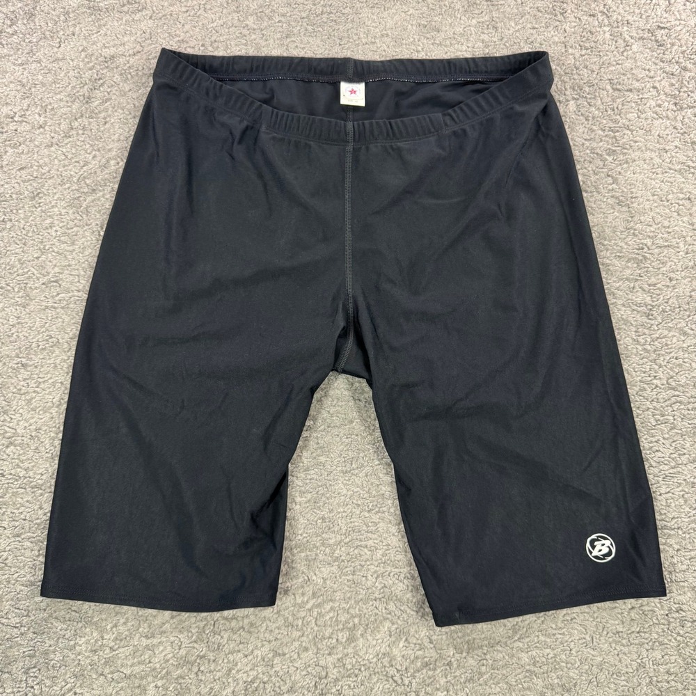 Barracuda Swimwear Mens Black Jammer Swim Shorts Size 42 Made in USA PBT Blend